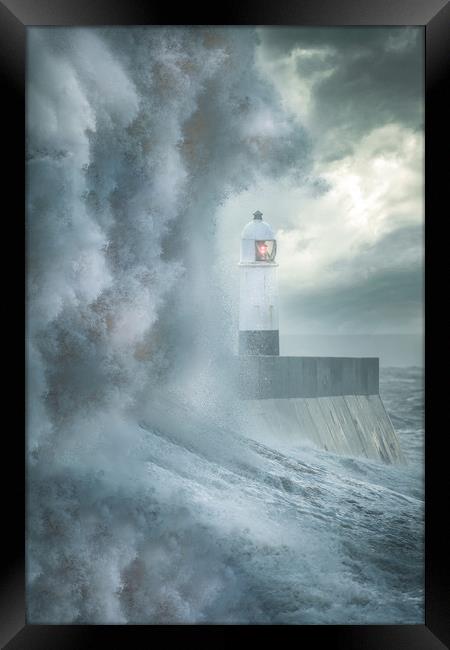 Porthcawl Storm Framed Print by Chris Jones