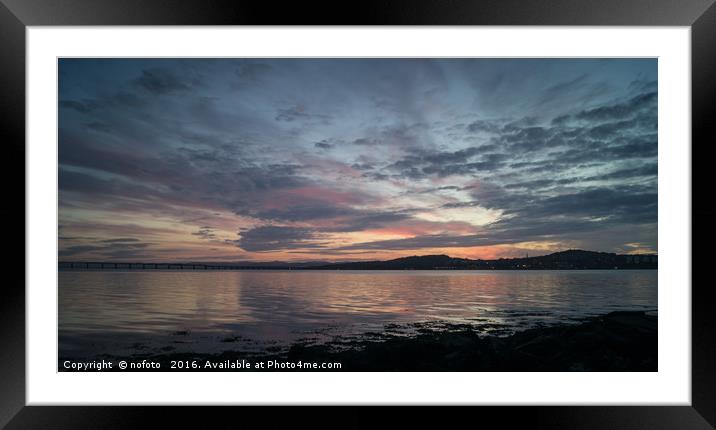 Sunset Across the Tay Framed Mounted Print by nofoto 