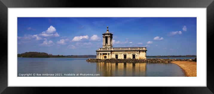 Normanton Church Rutland Waters  Framed Mounted Print by Ros Ambrose