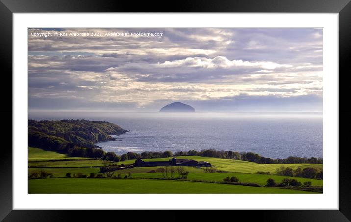 Ailsa Craig Framed Mounted Print by Ros Ambrose
