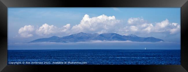 Ethereal Dawn over Goat Fell Arran Framed Print by Ros Ambrose