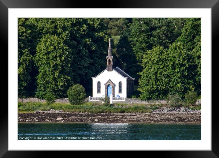 Colintraive Church Kyles of Bute Framed Mounted Print by Ros Ambrose