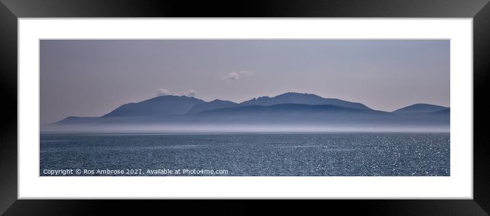 Arran Mountains from Tighnabruaich Framed Mounted Print by Ros Ambrose
