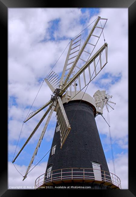 Heckington Eight Sailed Windmill Framed Print by Ros Ambrose