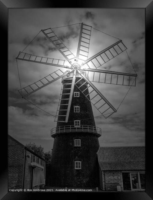 Heckington Eight Sailed Windmill Framed Print by Ros Ambrose