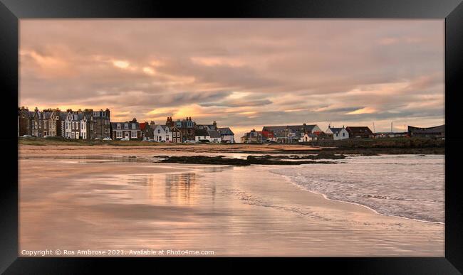 North Berwick at Sunset Framed Print by Ros Ambrose