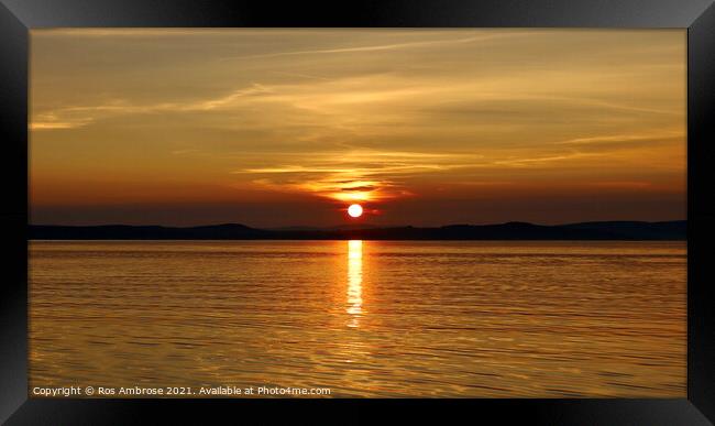 Sunset over the Isle Of Bute Framed Print by Ros Ambrose