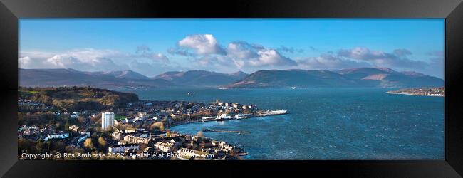 Firth of Clyde From Lyle Hill Framed Print by Ros Ambrose