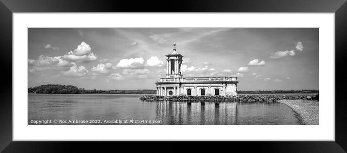 Normanton Church Rutland Water Framed Mounted Print by Ros Ambrose