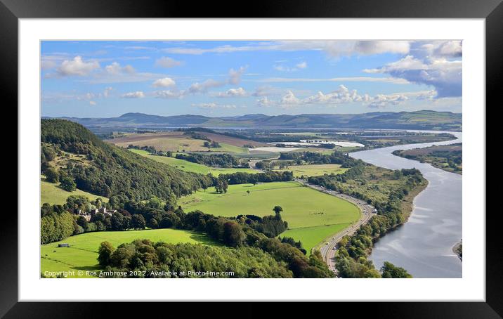 Kinfauns Castle and the River Tay Framed Mounted Print by Ros Ambrose