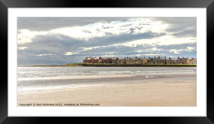 Troon's Tranquil Shores: An Evening Respite Framed Mounted Print by Ros Ambrose