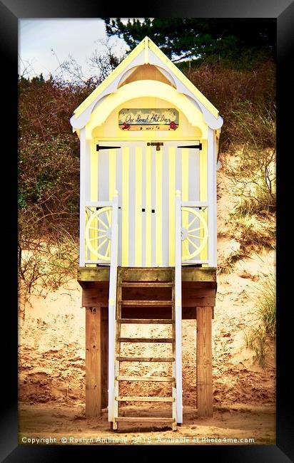 Our Beach Hut Holidays Framed Print by Ros Ambrose