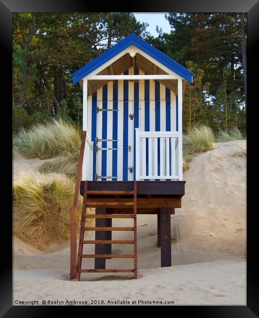 Beach Hut Wells-Next-The-Sea Framed Print by Ros Ambrose