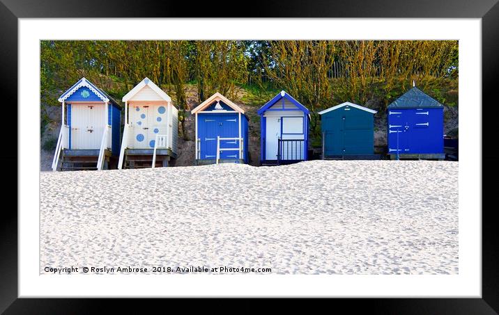 Beach Huts 42-47 Wells-Next-The-Sea Framed Mounted Print by Ros Ambrose