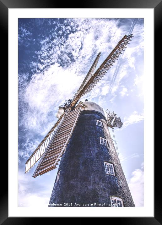 Burgh le Marsh Windmill Framed Mounted Print by Ros Ambrose