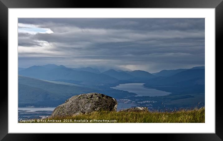 Meall Beag Viewpoint Framed Mounted Print by Ros Ambrose