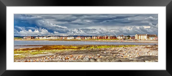 Looking Towards Prestwick Beach & Promenade Framed Mounted Print by Ros Ambrose