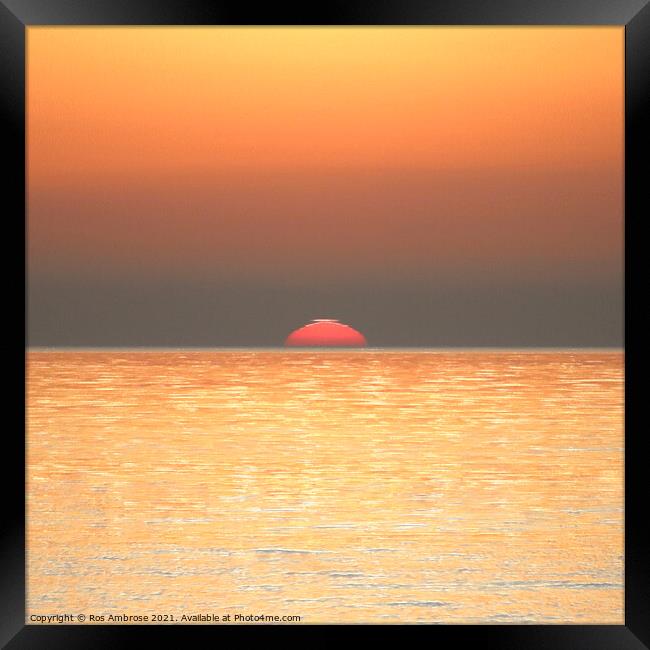Sunset Framed Print by Ros Ambrose