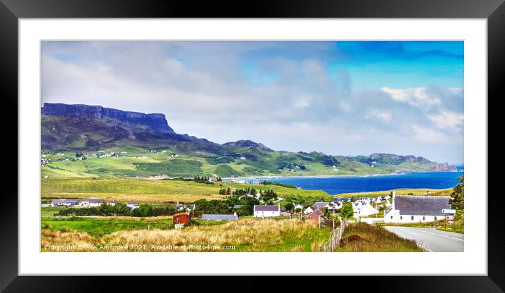 Staffin Village Isle of Skye Framed Mounted Print by Ros Ambrose