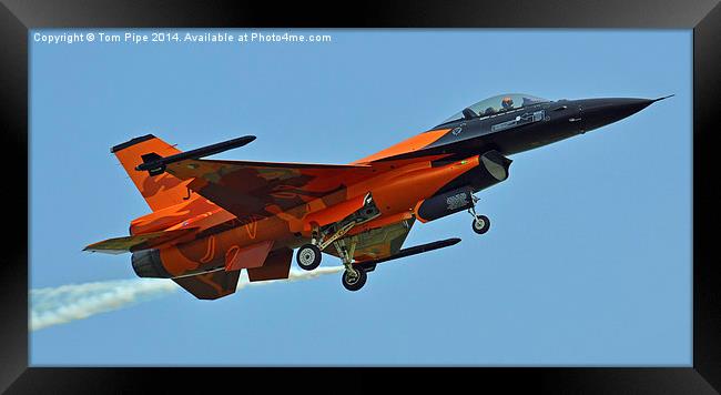  Dutch F-16 Lion Paint Job. Framed Print by Tom Pipe