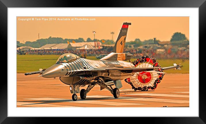  Glamorous Turkish Delight F-16 Display Jet. Framed Mounted Print by Tom Pipe
