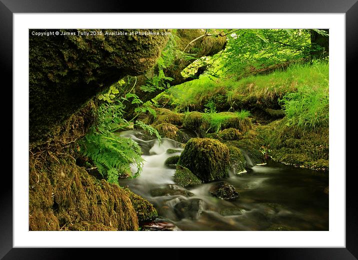  Exmoor stream Framed Mounted Print by James Tully