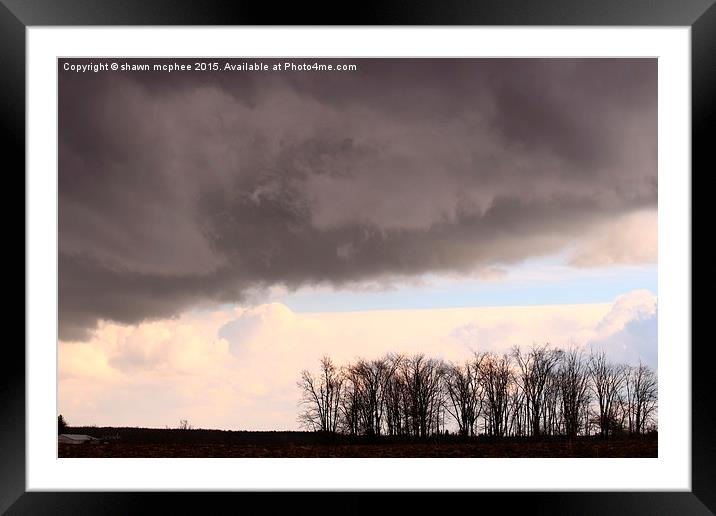  scary sky Framed Mounted Print by shawn mcphee I
