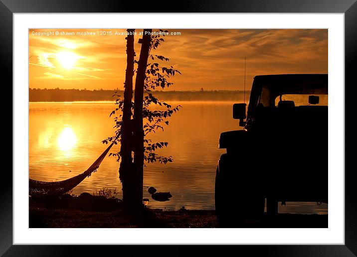  Sunrise at the lake Framed Mounted Print by shawn mcphee I