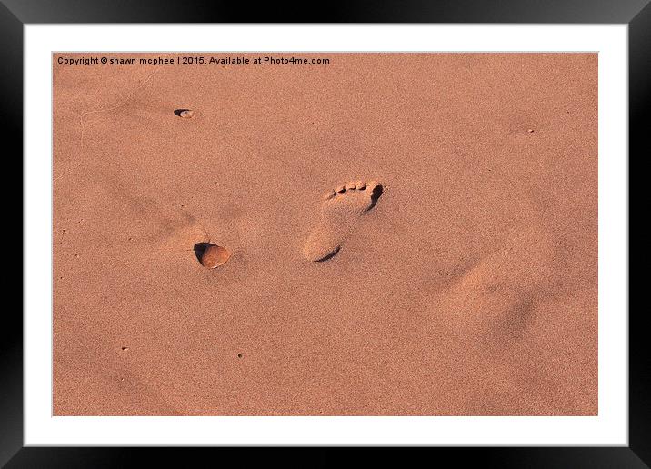  Lone Footprint Framed Mounted Print by shawn mcphee I
