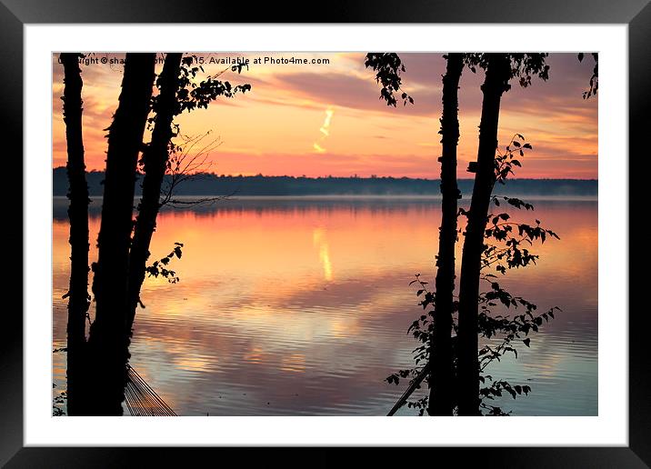  Sunrize shiloete Framed Mounted Print by shawn mcphee I