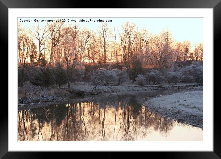  Frosty Reflection 2 Framed Mounted Print by shawn mcphee I