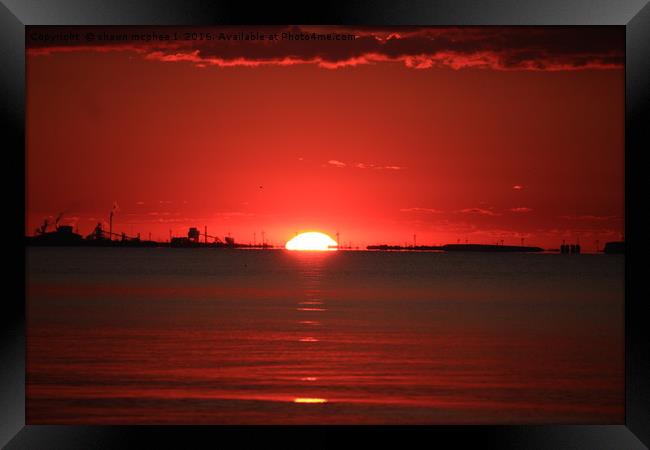 sunrise 3 Framed Print by shawn mcphee I