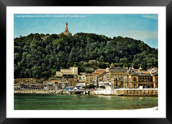 San Sebastian Spain Framed Mounted Print by Mary Machare