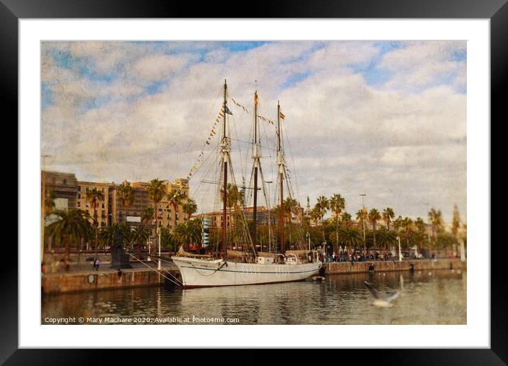 The Tall Ship  Framed Mounted Print by Mary Machare
