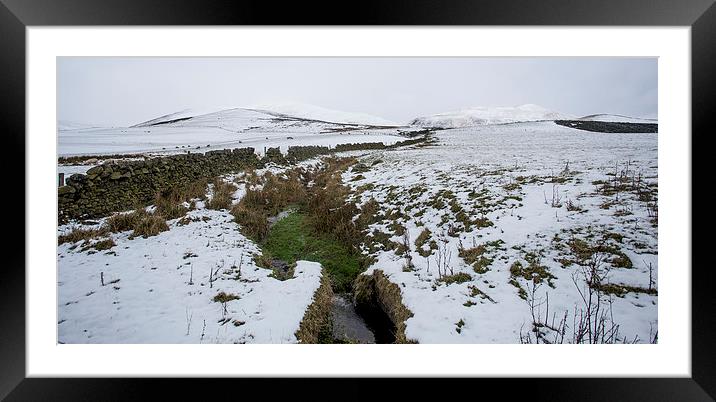  Snow across the fields Framed Mounted Print by Alan Whyte