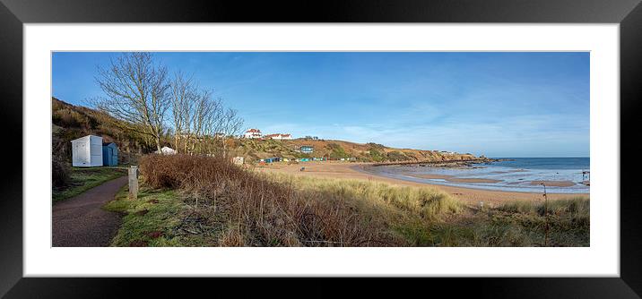  Coldingham Bay Panorama Framed Mounted Print by Alan Whyte