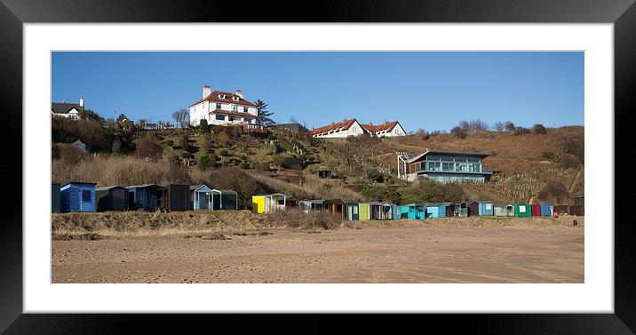  Coldingham Beach Huts Framed Mounted Print by Alan Whyte