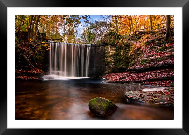 Nant Mill Waterfall Framed Mounted Print by Garry Kennedy