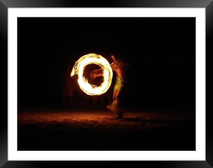 Fire, Samoa Framed Mounted Print by Philip Hurrell