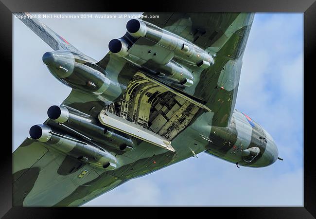  Vulcan XH558 Open Bomb Bay Framed Print by Neil Hutchinson