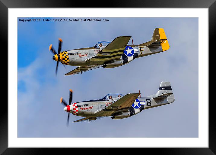  Mustang Magic Framed Mounted Print by Neil Hutchinson