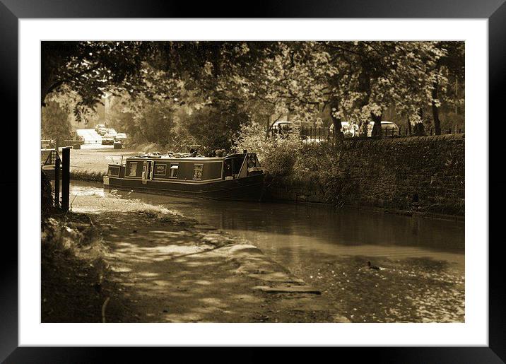  lovely canal boat Framed Mounted Print by mark byatte