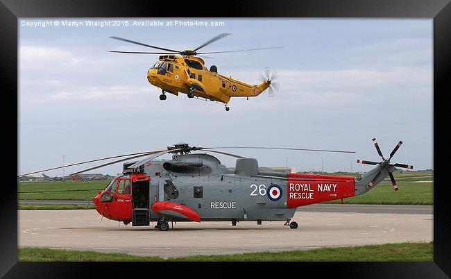  RAF and Royal Navy search and rescue. Framed Print by Martyn Wraight