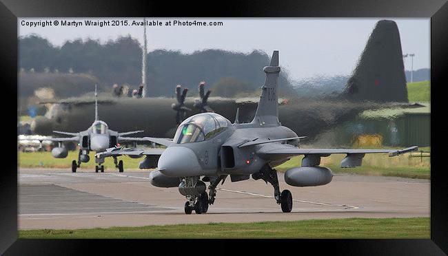 Saab JAS 39 Gripen at RAF Lossiemouth in Scotland Framed Print by Martyn Wraight