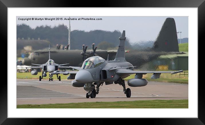 Saab JAS 39 Gripen at RAF Lossiemouth in Scotland Framed Mounted Print by Martyn Wraight