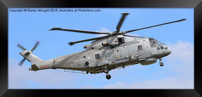  Royal Navy Augusta Westland Merlin HM2 Framed Print by Martyn Wraight