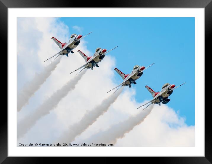 USAF Thunderbirds  Framed Mounted Print by Martyn Wraight