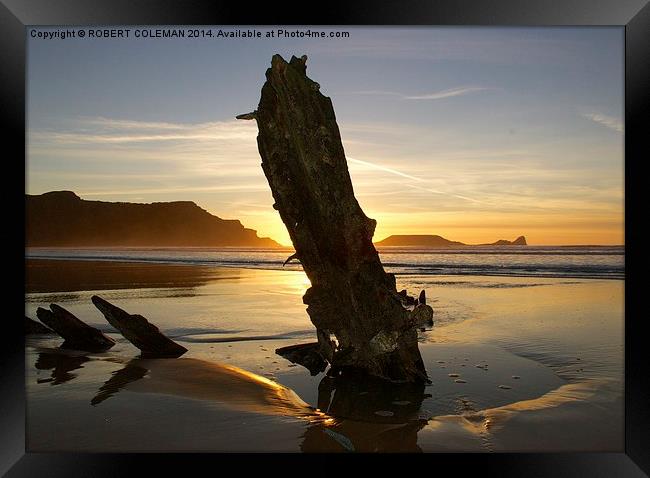  Helvetia Ship Wreck Framed Print by ROBERT COLEMAN