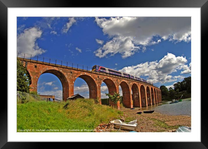 Viaduct Framed Mounted Print by michael mcfarlane