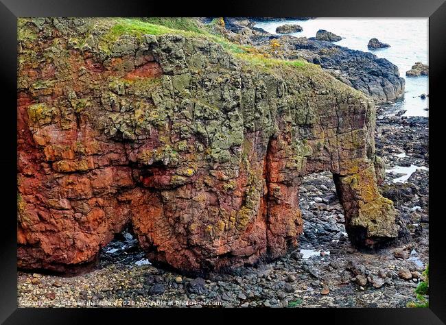 Elephant rock Framed Print by michael mcfarlane